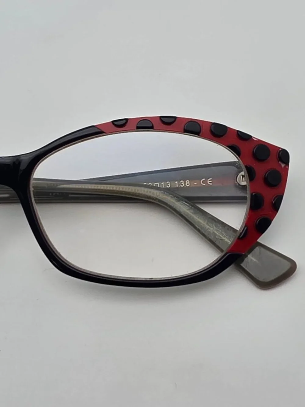Jean Lafont Paris Tarentelle 3043 Blue Red Cat Eye Eyeglasses Frame w/ Case 53mm